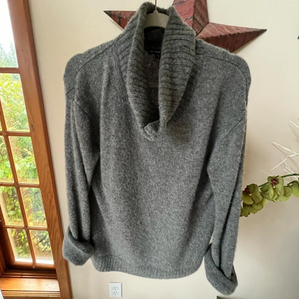 James Perse Grey Cowl Neck Cashmere